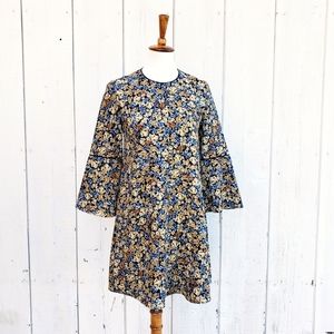 Zara Floral Mini A Line Flare Sleeve Dress Size XS